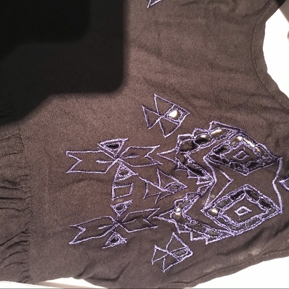 One Teaspoon Jesse Jean Cali Romper Black/Blue Bohemian Embroidered XXS - Picture 6 of 13